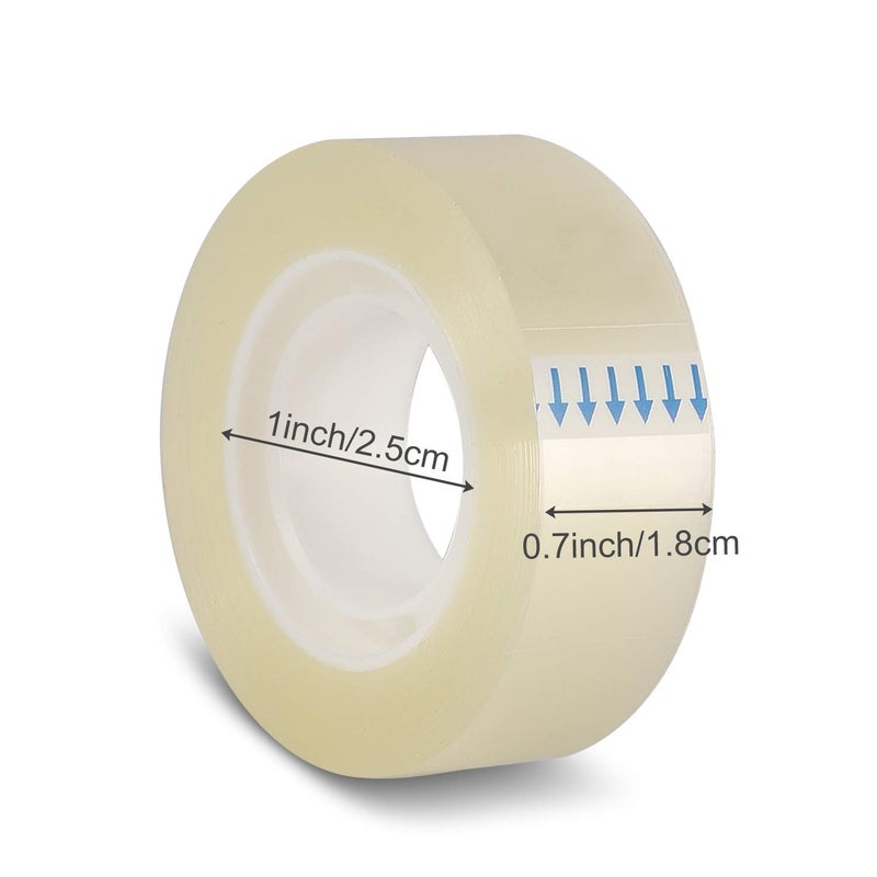KIDMEN Transparent Tape,Clear Tape for Office,Home,School,5 Dispensered Rolls,0.7 x 1300 Inch - Image 5